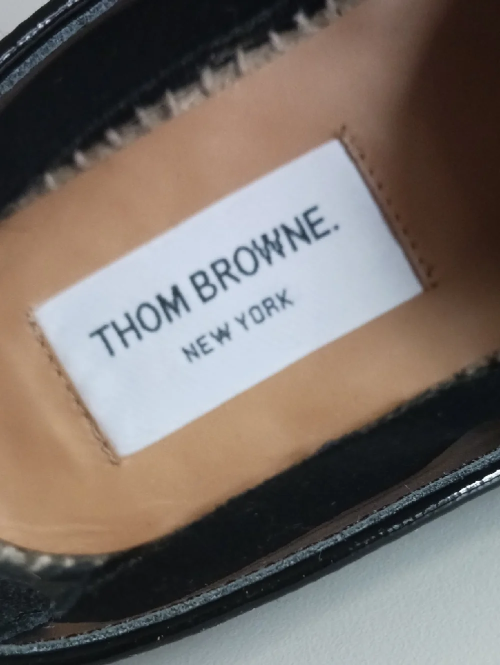 THOM BROWNE BLK ESPADRILLE FLATS SHOES.